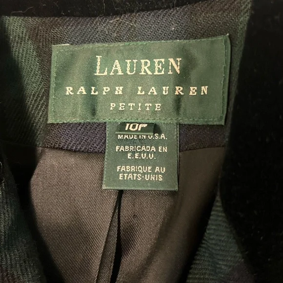 Lauren Ralph Lauren Tartan Plaid Wool Blend Blazer - Picture 2 of 12